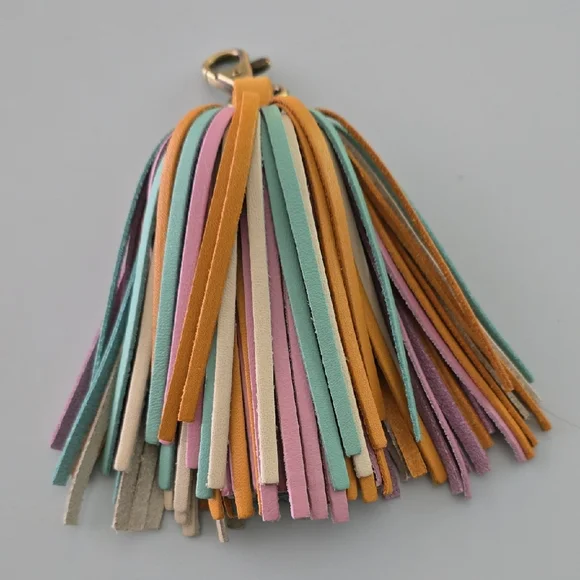 Portland Leather Goods Multicolor Tassel Keychain Icecream.cousin It Tassel - Picture 1 of 2
